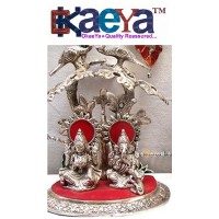 OkaeYa Silver Finish Laxmi Ganesha Tree God Idols Oxidized Silver Finish Exclusive Gift For Diwali, Corporate Gift